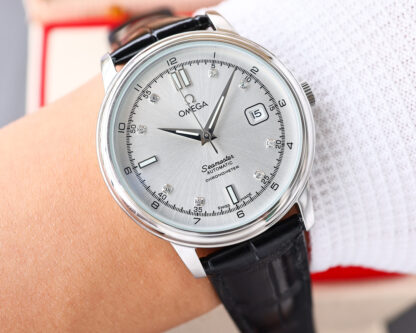 Omega watch with imported cowhide strap and original clasp - Image 3