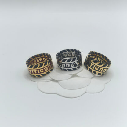 Vivienne Westwood Poker Chip Stripe Alphabet Ring - Image 3