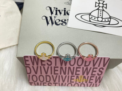 Vivienne Westwood Spring/Summer New Saturn Colored Enamel Ring - Image 3