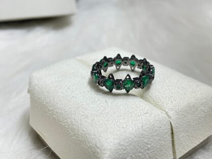 Vivienne Westwood Multi-Saturn Green Diamond Ring - Image 3