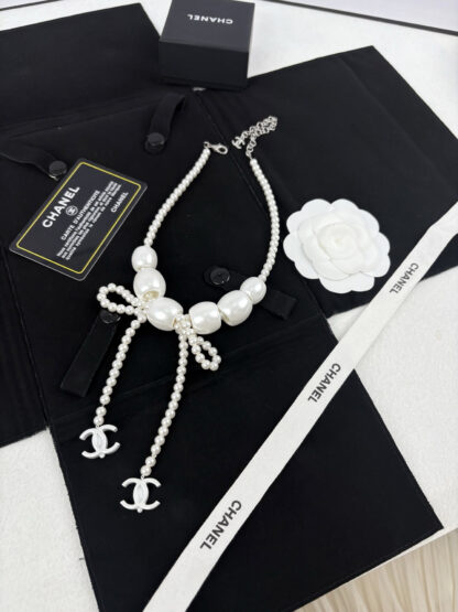 Chanel Temperamental Lady Style Pearl Long Necklace - Image 3