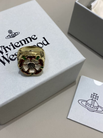 Vivienne Westwood flower color enamel ring - Image 3