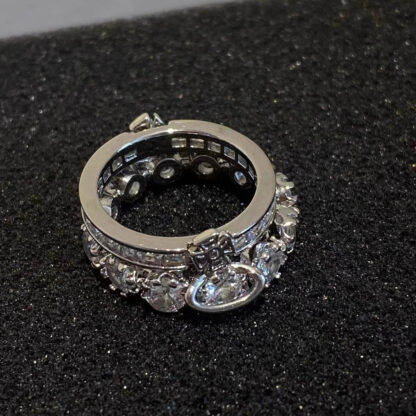 Vivienne Westwood Double Diamond Saturn Ring - Image 3