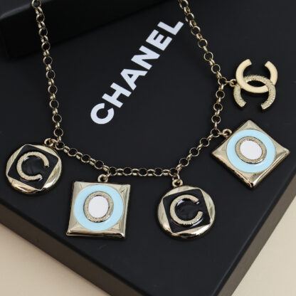 Chanel multi-part enamel letter necklace - Image 3