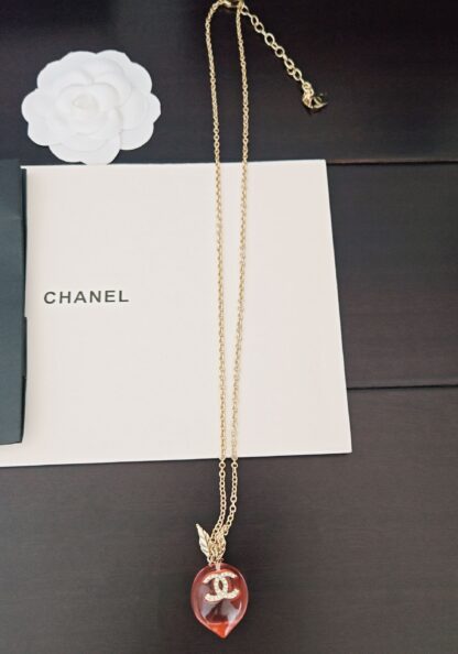 Chanel Pink Peach Necklace