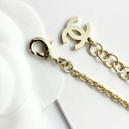 Chanel Black Gold Lace Heart Necklace - Image 3