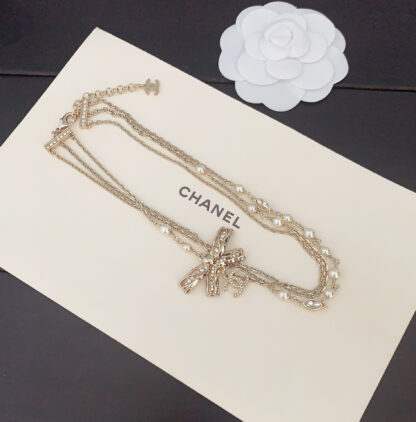 Chanel Bow 3-Layer Necklace - Image 3