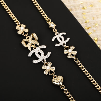 Chanel Bow Chain Sweater Necklace - Image 3
