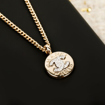 Chanel gold coin letter necklace - Image 3