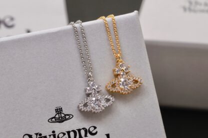 Vivienne Westwood crystal Saturn necklace - Image 3