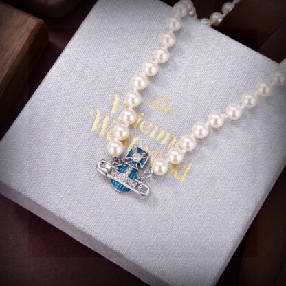 Vivienne Westwood Saturn Pearl Necklace - Image 3