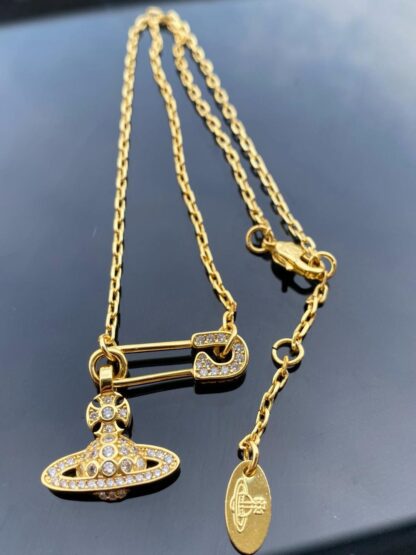 Vivienne Westwood Saturn diamond necklace - Image 3