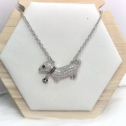 Vivienne Westwood puppy diamond Saturn enamel necklace - Image 3
