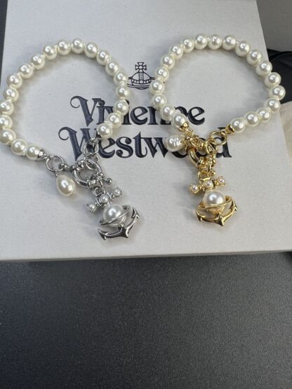 Vivienne Westwood Vintage Cat Boat Pearl Bracelet - Image 3