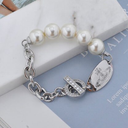 Vivienne Westwood zircon oval brand mixed bracelet - Image 3