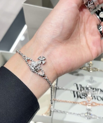 Vivienne Westwood Classic Sparkling Saturn Ring Bracelet - Image 3
