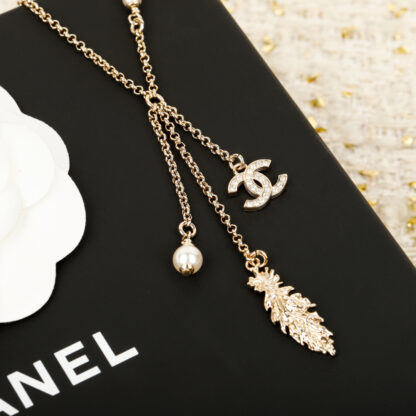 Chanel Delicate Feather Necklace - Image 3