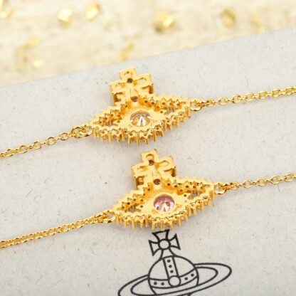 Vivienne Westwood Classic Sparkling Saturn Ring Bracelet - Image 2