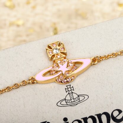 Vivienne Westwood Classic Sparkling Saturn Ring Bracelet - Image 3