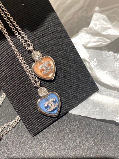 Chanel blue heart necklace - Image 2