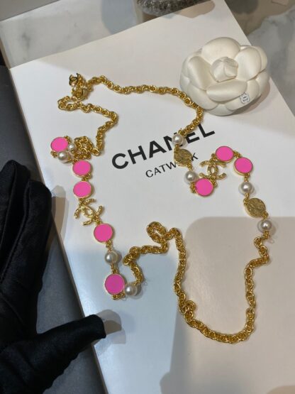 Chanel Lava Barbie Pink Sweater Chain - Image 4