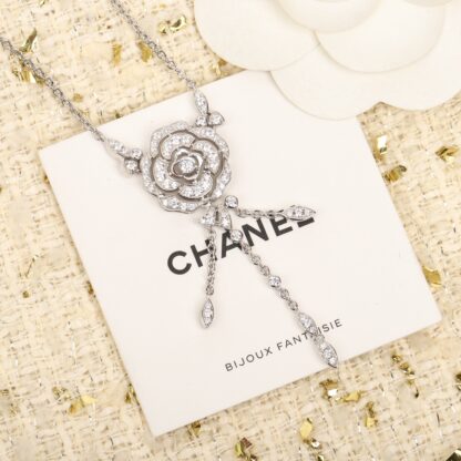 Chanel Camellia Diamond Necklace - Image 3