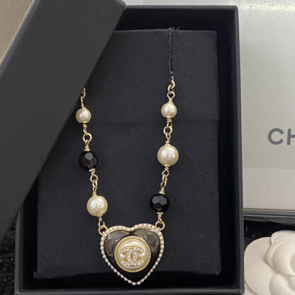 Chanel Mysterious Black Heart Necklace - Image 3