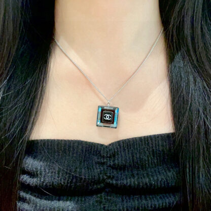 Chanel Fashion Square Double C Necklace - Image 3
