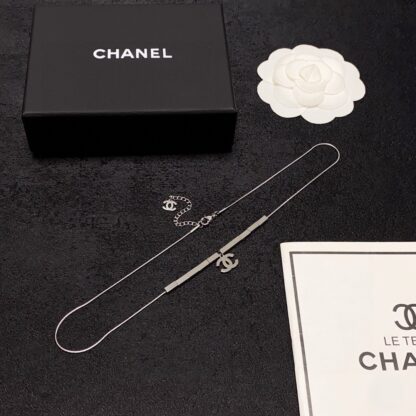 Chanel Fashion Silver Pendant Necklace - Image 3