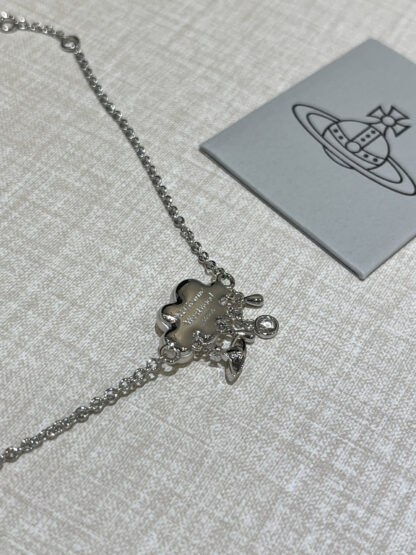 Vivienne Westwood Pearl Cloud Small Saturn Charm Bracelet - Image 3