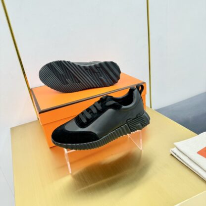 Hermes Spring and Summer Couples Black Sports Shoes - Image 3