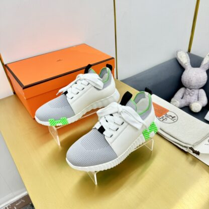 Hermes Spring and Summer Couple's Gray Green Breathable and Durable Sports Casual Shoes - Image 3