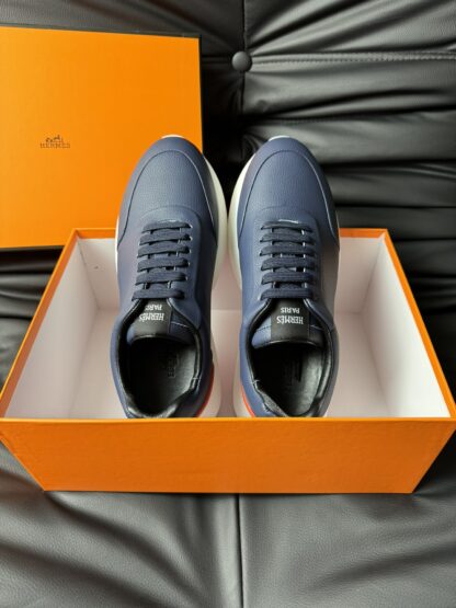 Hermès Dark Blue Premium Ultra Lightweight Sneakers - Image 4