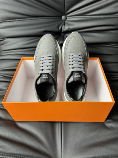 Hermes light grey high-end elegant casual shoes - Image 4