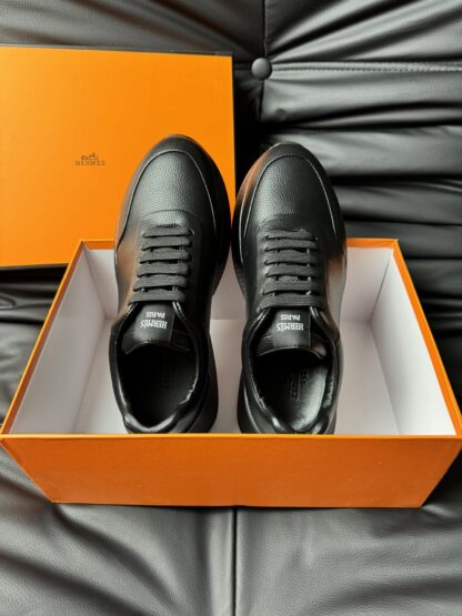 Hermes black high-end elegant casual shoes - Image 4