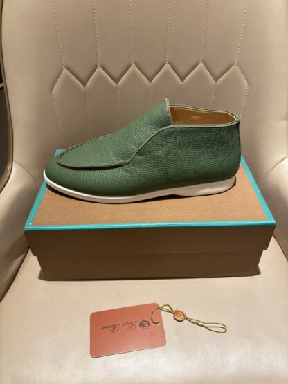 Hermès classic dark green high-end loafers - Image 4