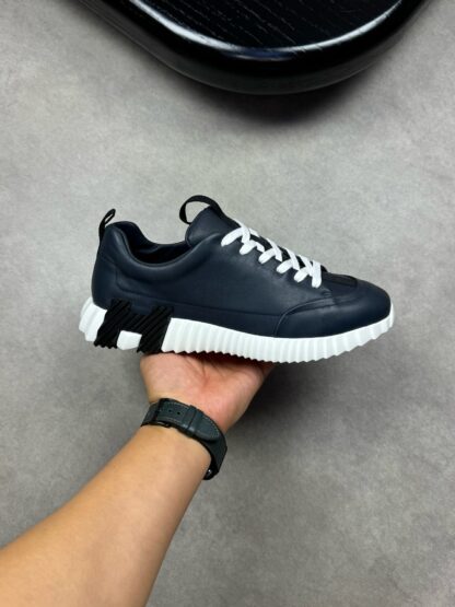Hermes high-end noble dark blue thick-soled casual shoes - Image 4