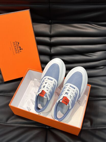 Hermes Men's Light Blue Soft and Comfortable Casual Sports Shoes - Image 4