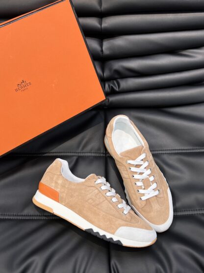 Hermès France Paris catwalk model milk tea color classic casual shoes - Image 4