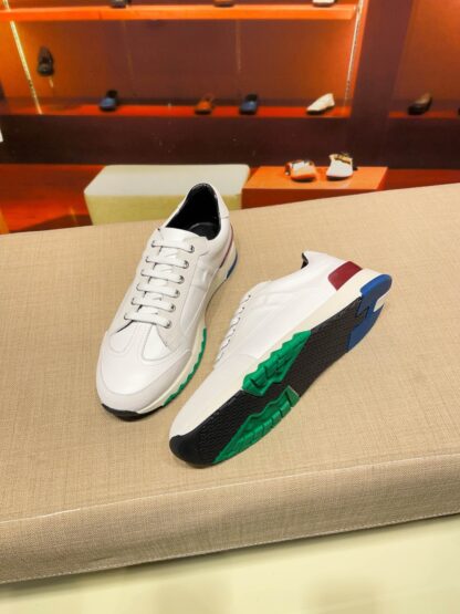 Hermes white grey French Paris catwalk simple casual shoes - Image 4