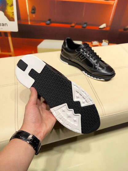 Hermes black French Paris catwalk simple casual shoes - Image 4