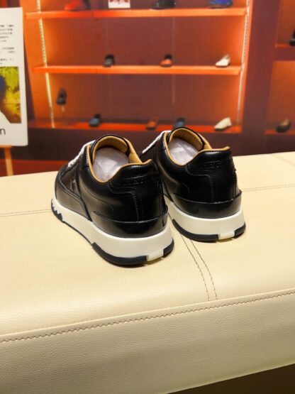 Hermes black and white French Paris catwalk simple casual shoes - Image 4