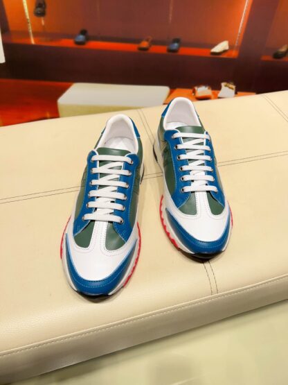 Hermes green blue French Paris catwalk simple casual shoes - Image 4