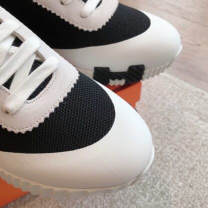 Hermes men's white and black fashion casual sports shoes - Image 4