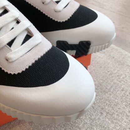 Hermes Men's Black and Gray Fashion Casual Sports Shoes - Image 4