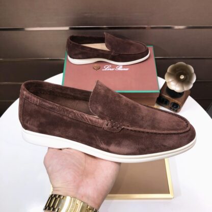 Hermès couple red brown high-end classic loafers - Image 4
