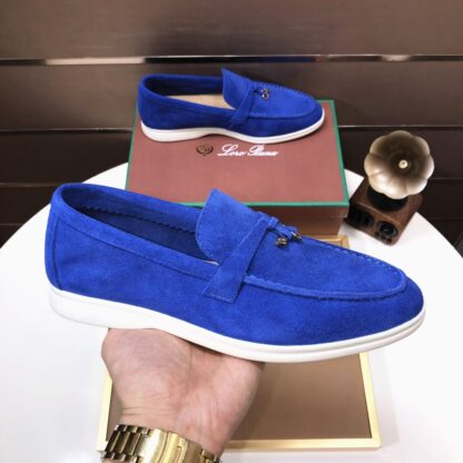 Hermès dark blue couple's high-end classic loafers - Image 4