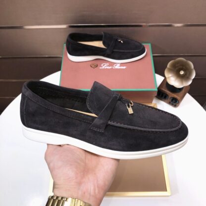 Hermes light black couple's high-end classic loafers - Image 4