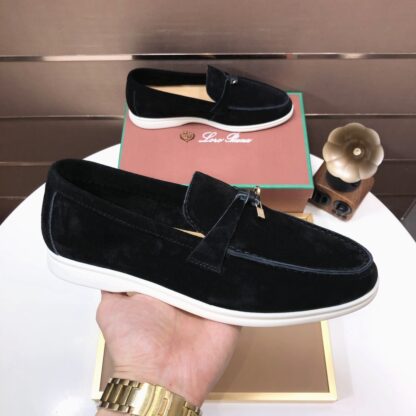 Hermès black couple's high-end classic loafers - Image 4