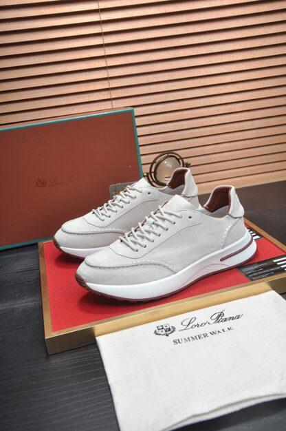 Hermès classic white and grey cashmere sneakers - Image 4